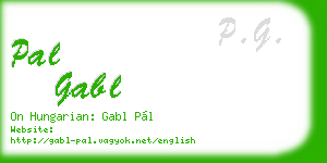 pal gabl business card