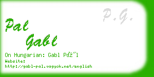 pal gabl business card